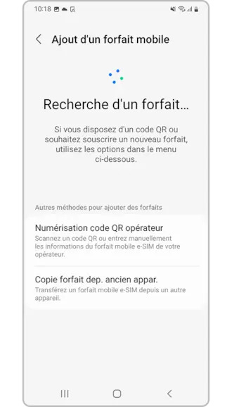 Samsung - étape 4 : Scannez le QR code