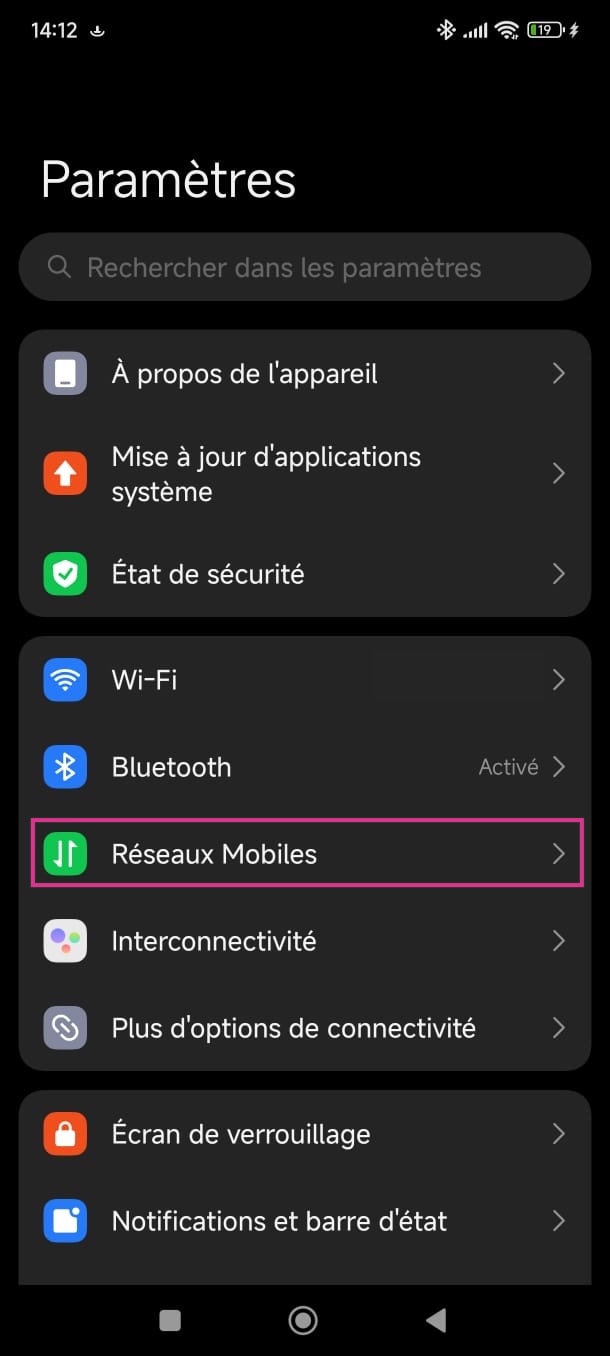 Xiaomi - étape 1 : Ouvrez Paramètres