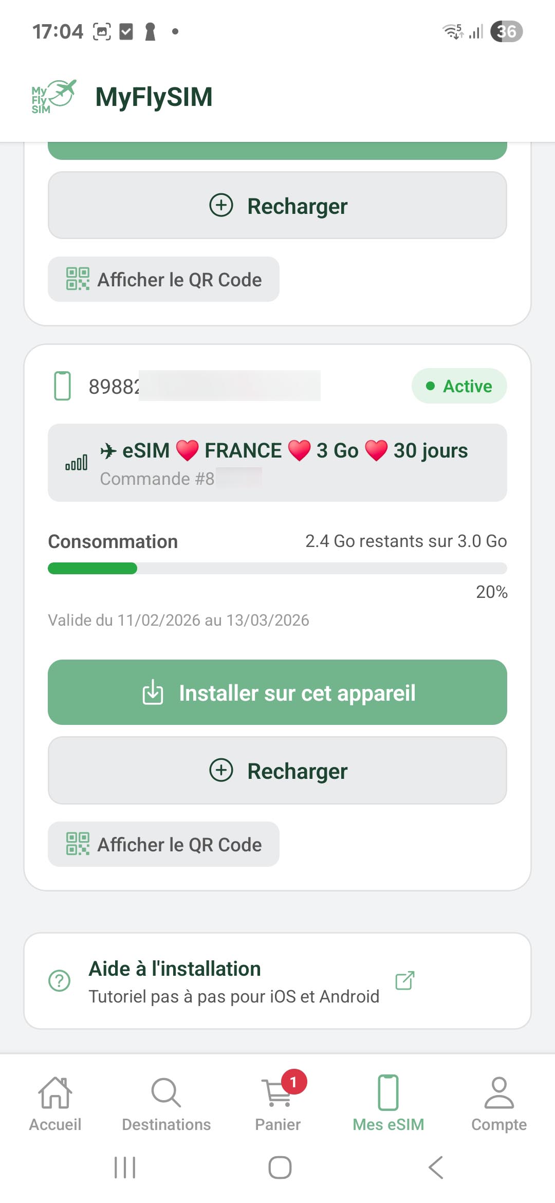 Gestion de vos eSIM